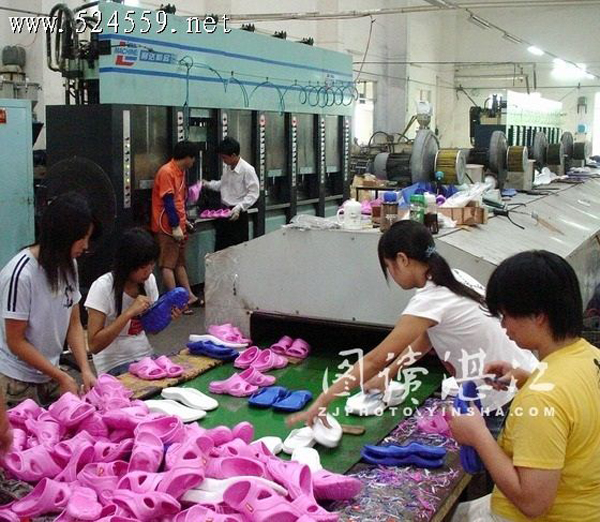 博铺街道先进的eva塑料鞋生产线